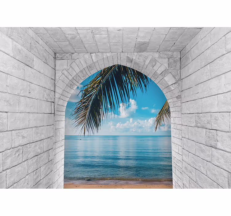 Wall mural nature palm tree escape - TenStickers