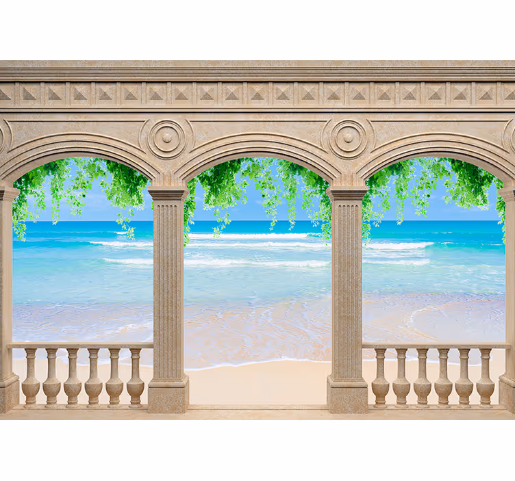 Landscape wall mural coastal arch perspective - TenStickers