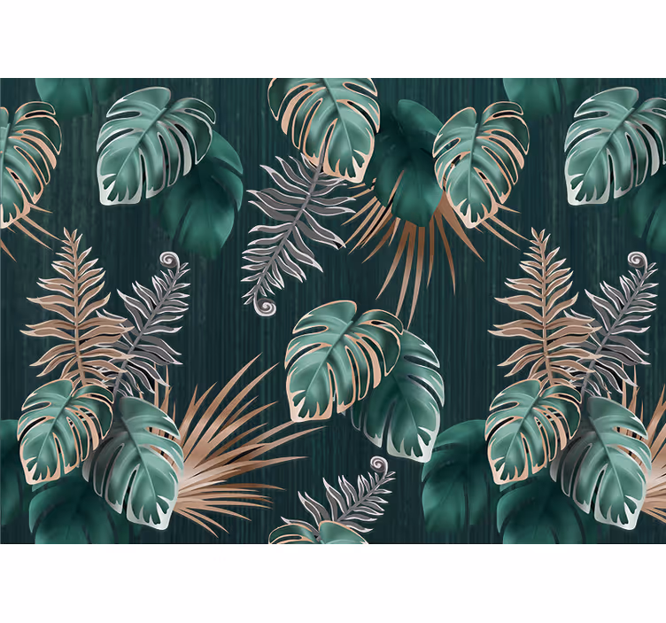 Wall mural nature tropical leaf inspiration - TenStickers