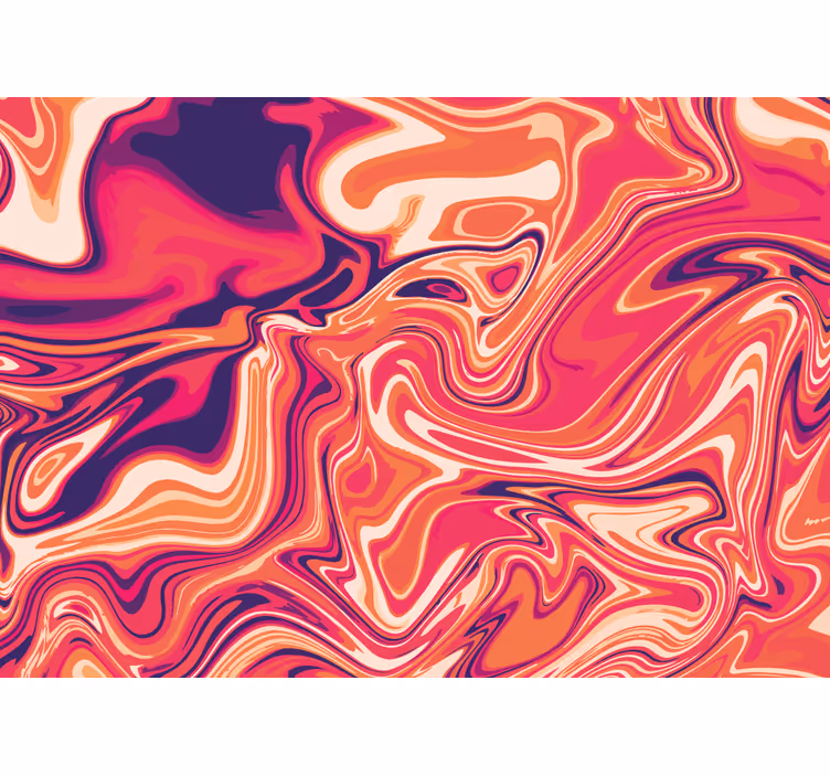Abstract wall mural flowing swirl designs - TenStickers