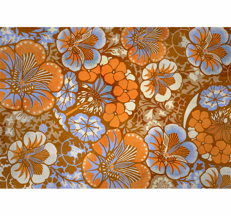Flower wall mural floral patterns delight - TenStickers