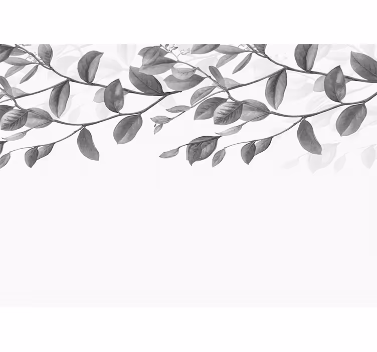 Wall mural trees with elegant leaf design - TenStickers