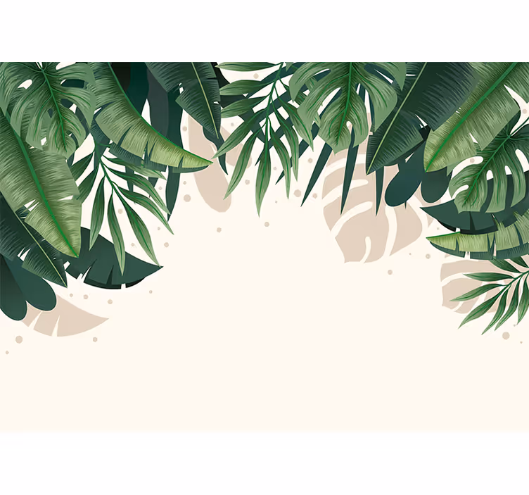 Wall mural nature tropical leaf canopy - TenStickers