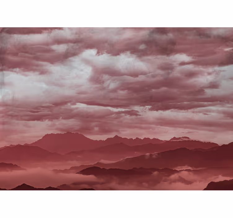 Wall mural mountain mystical mountain scene - TenStickers