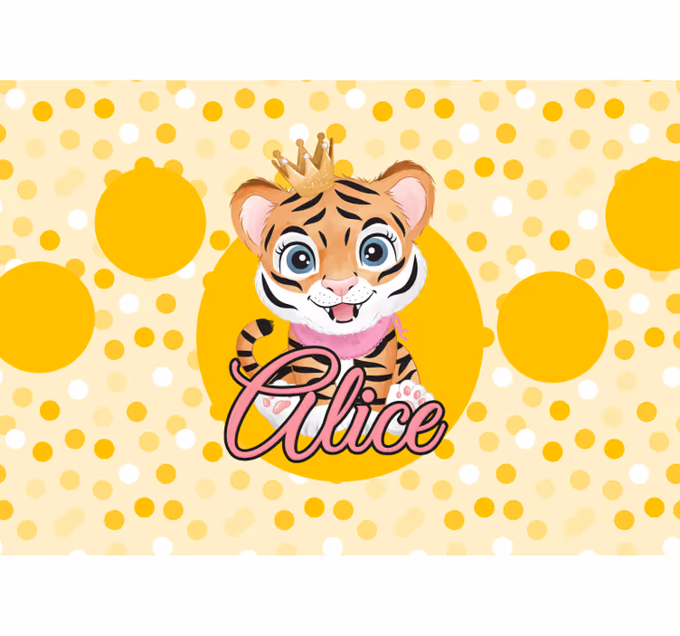 Animals wall mural cute tiger design - TenStickers