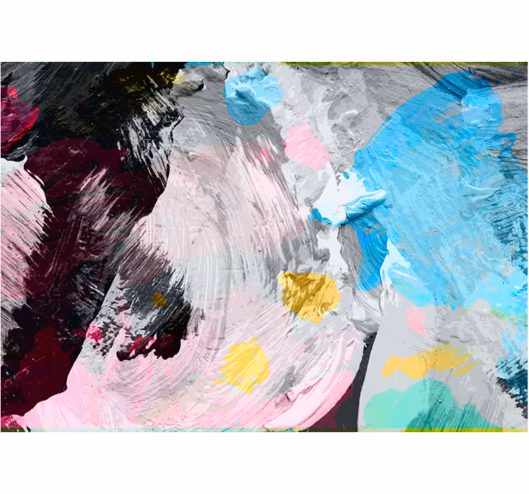 Abstract wall mural with vibrant paint strokes - TenStickers