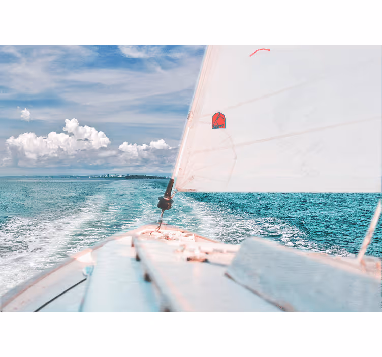 Under the sea wall mural sailing through waves - TenStickers