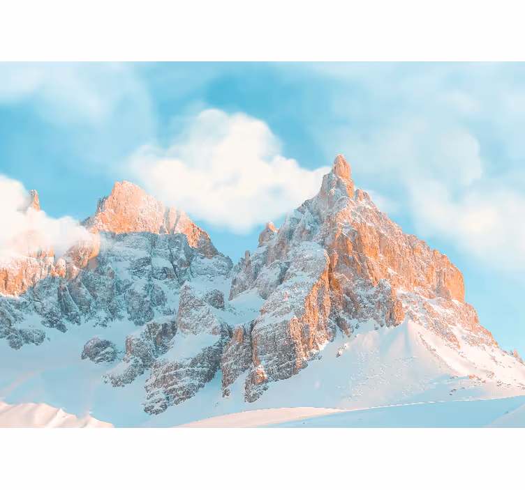 Wall mural mountain regal frosty peaks - TenStickers