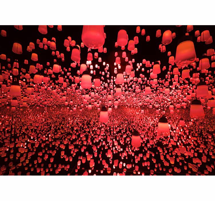 Abstract wall mural floating lanterns dreamscape - TenStickers
