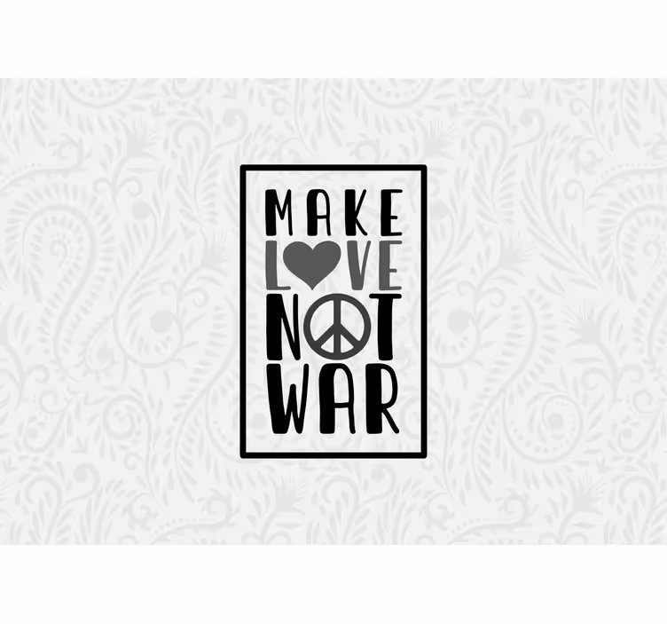 Romantic wall mural love over conflict - TenStickers