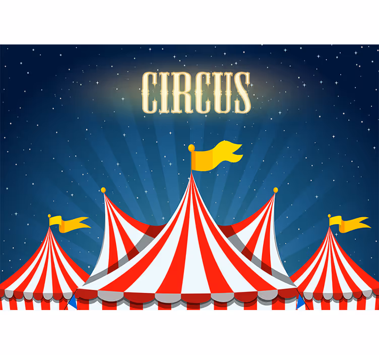 Romantic wall mural circus fun - TenStickers