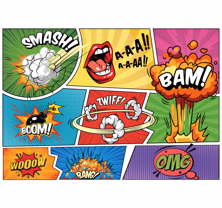 Graffiti wall mural comic book style - TenStickers