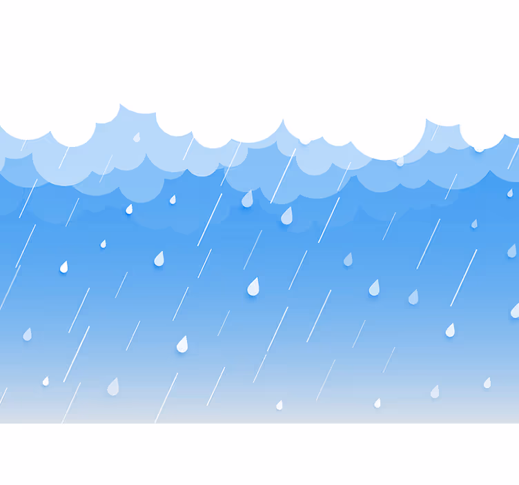 Sky wall mural raindrop cloudscape - TenStickers