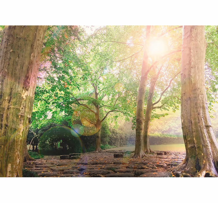 Wall mural nature lush greenery tranquility - TenStickers