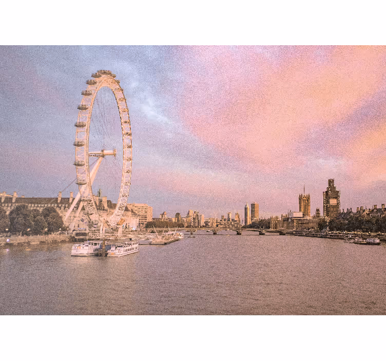 Wall mural london london eye perspective - TenStickers