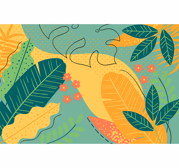 Wall mural nature tropical leaf decor - TenStickers