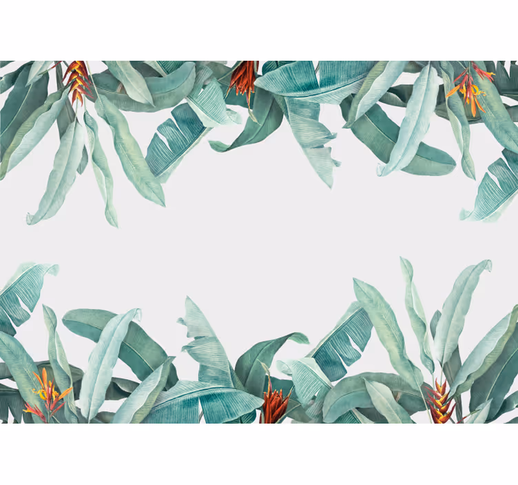 Large banana leaves wall mural - TenStickers
