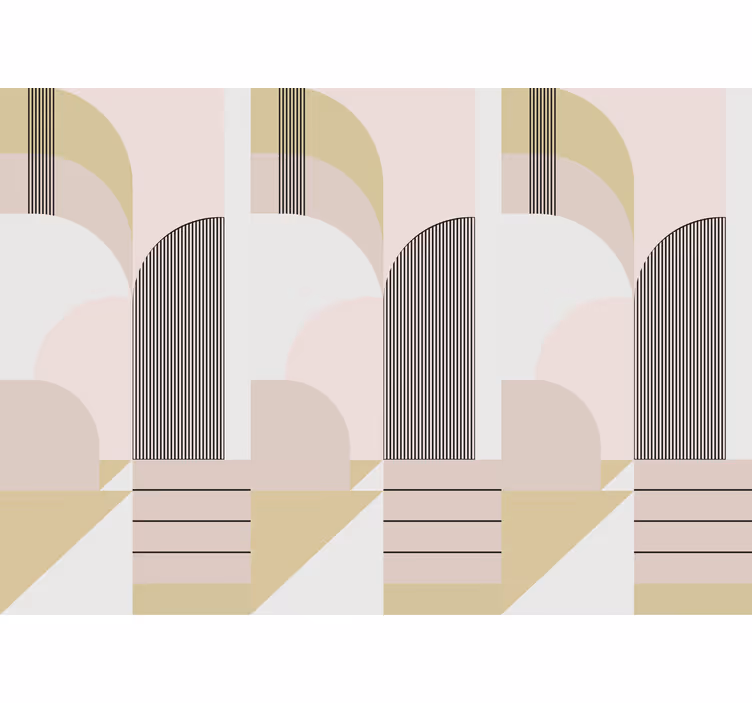 Wall mural modern geometric arch patterns - TenStickers