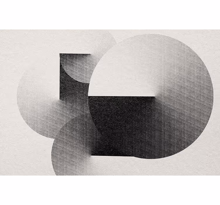 Retro geometric circle pattern wall mural - TenStickers