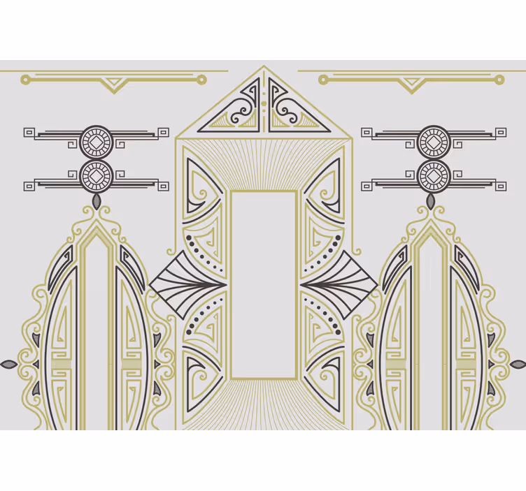 Art wall mural geometric elegance - TenStickers