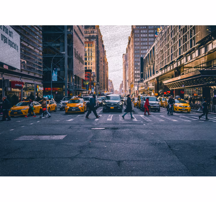 Wall mural new york busy new york street - TenStickers