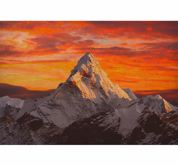Wall mural mountain majestic mountain sunset - TenStickers