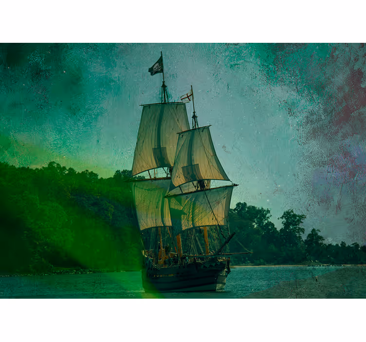 Wall mural vehicle sailing ship - TenStickers
