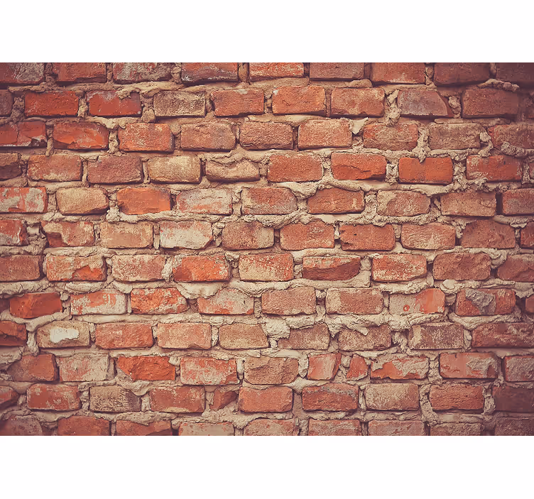 Mural stone wall with exposed brick finish - TenStickers