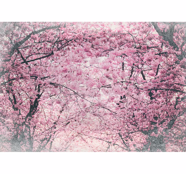 Flower wall mural cherry blossom grove - TenStickers