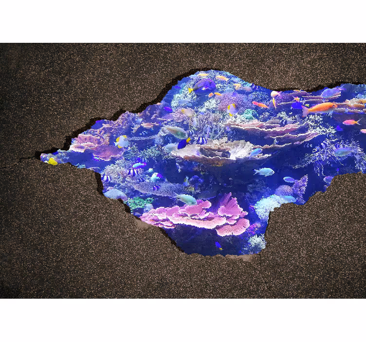 Wall mural nature beneath the waves coral scene - TenStickers