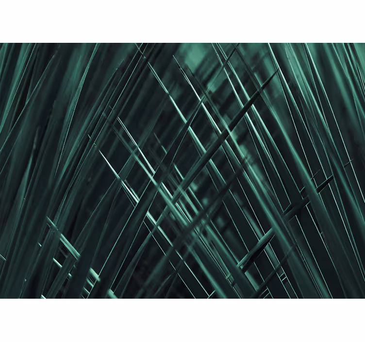 Wall mural nature textured green strands - TenStickers