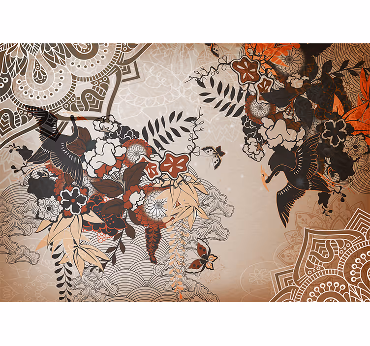 Mandala wall mural floral designs - TenStickers