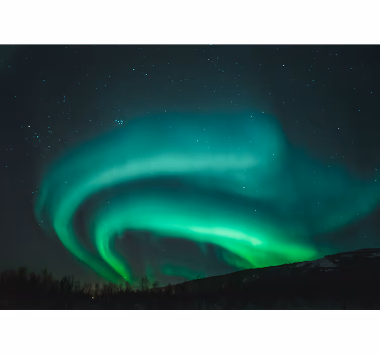 Wall mural nature aurora borealis display - TenStickers