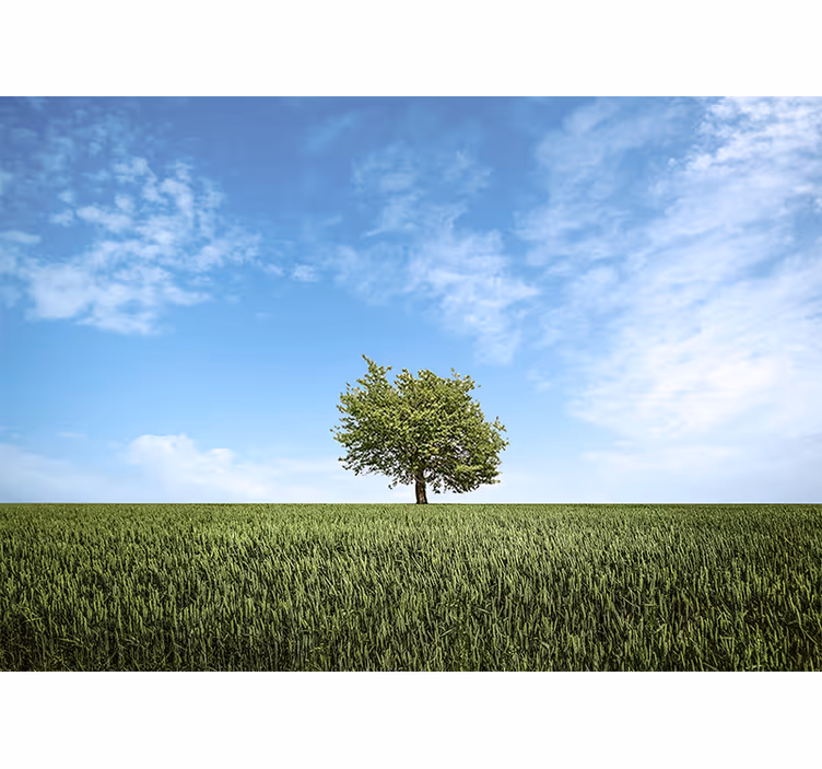 Wall mural nature solitary tree landscape - TenStickers