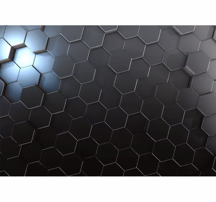 Grey ombre geometrical panels 3D Wall Mural - TenStickers