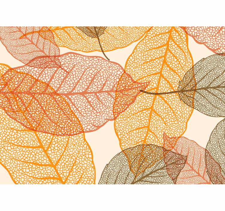 Wall mural nature intricate leaf designs - TenStickers
