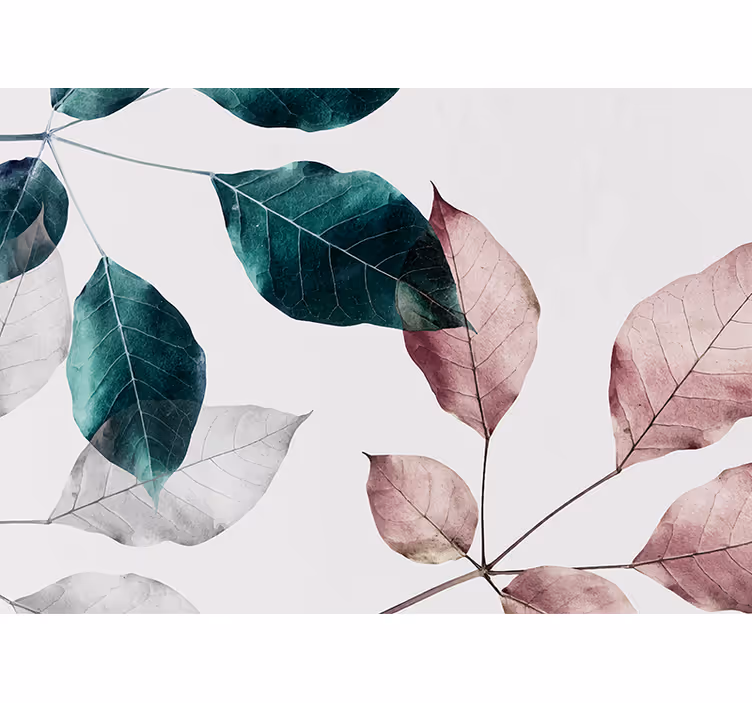 Wall mural nature elegant leaf design - TenStickers