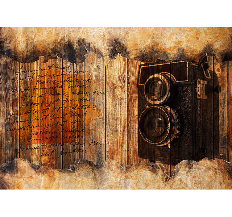 Art wall mural vintage camera aesthetic - TenStickers