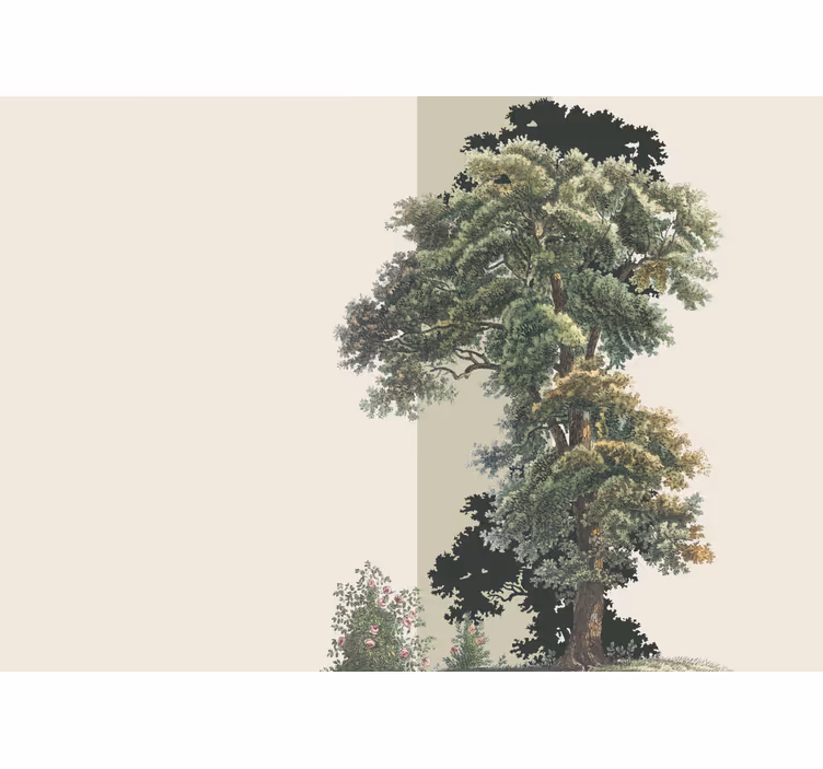 Wall mural nature colorful leafy landscape - TenStickers