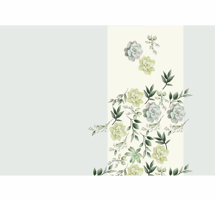 Flower wall mural succulent floral arrangement - TenStickers