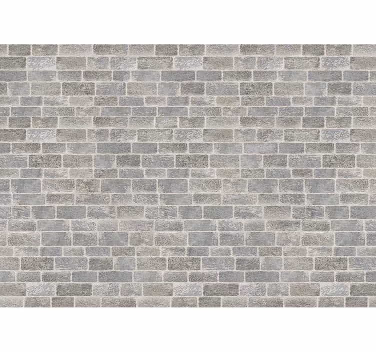 Brick mural wallpaper textured grey bricks - TenStickers
