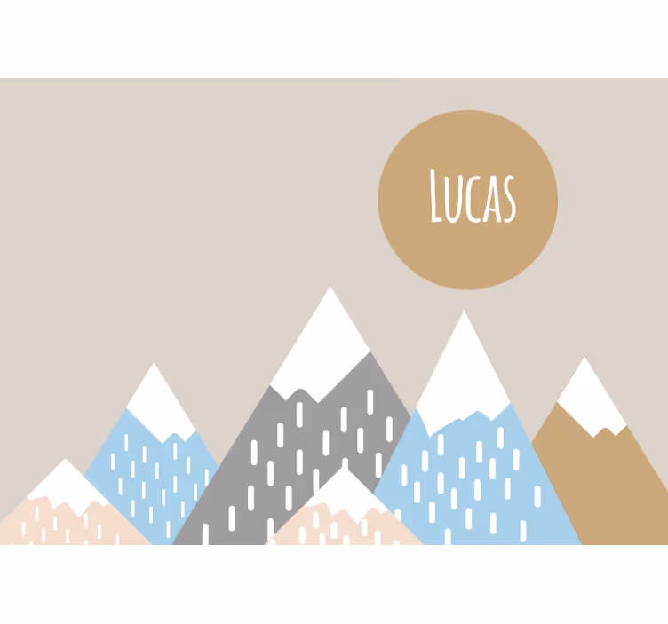 Childrens wall mural mountain peaks - TenStickers