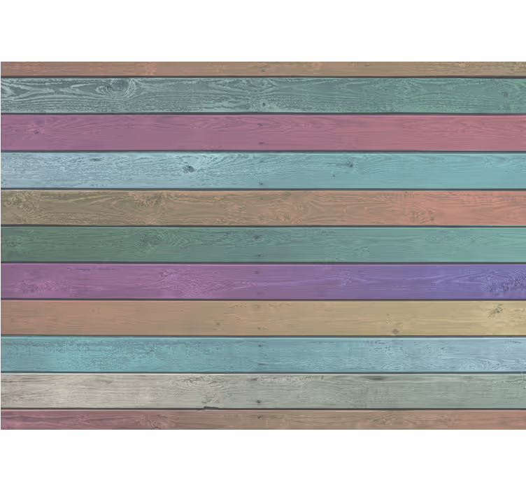 Rainbow Planks Dark Shades woods wall mural - TenStickers