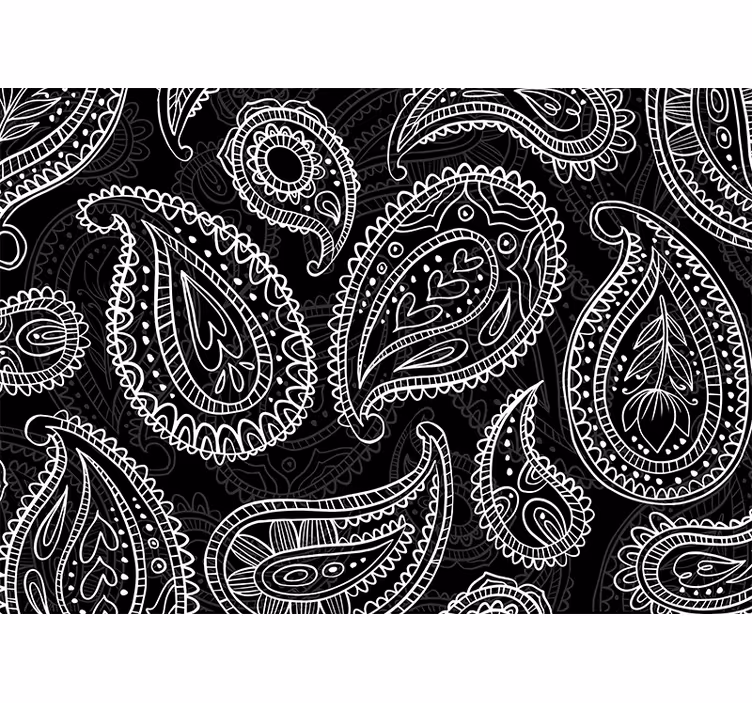Texture wall mural intricate paisley patterns - TenStickers