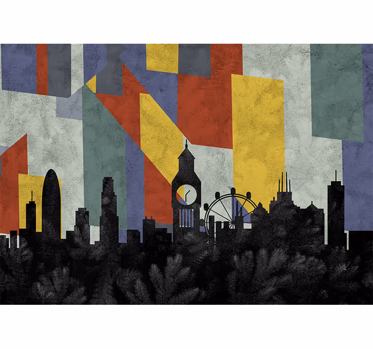 Iconic skyline wall mural london - TenStickers