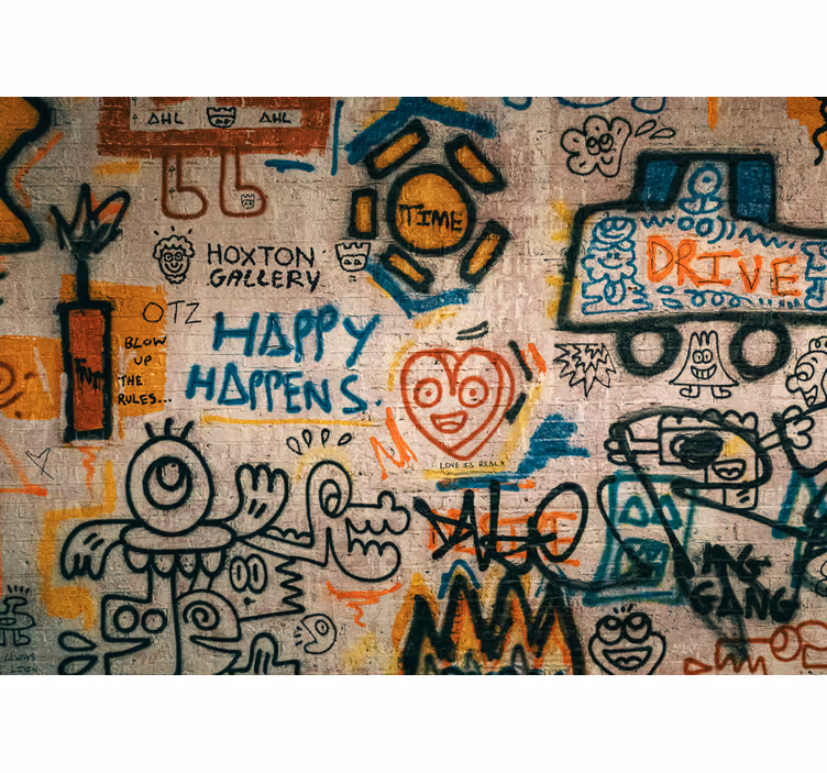 Graffiti wall mural colorful urban art - TenStickers