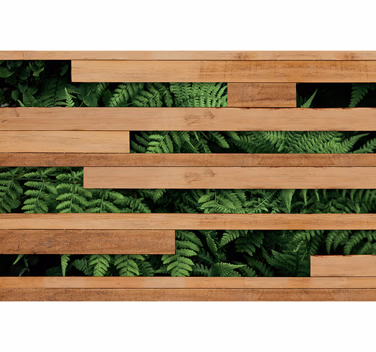 Lush greenery layers wall mural nature - TenStickers