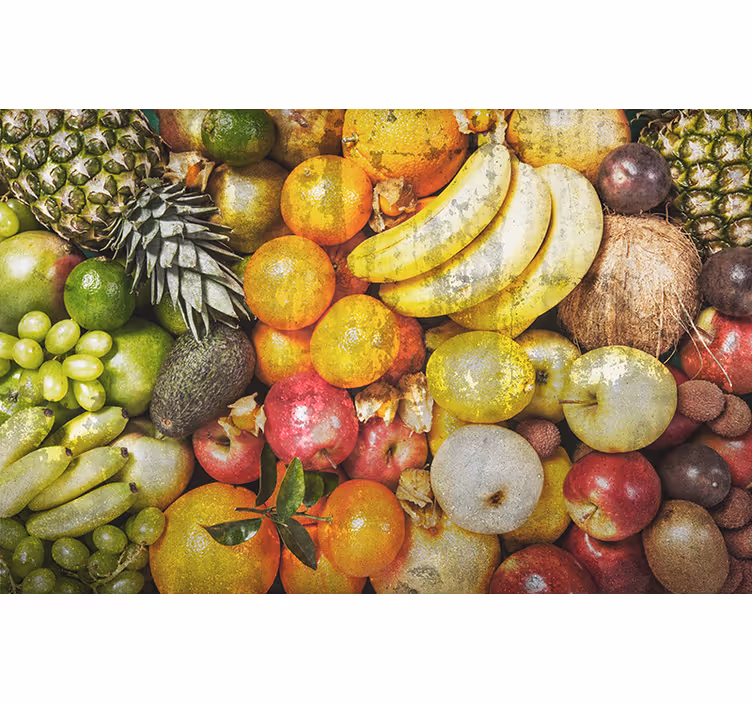 Fruit on the ground stone wall mural - TenStickers
