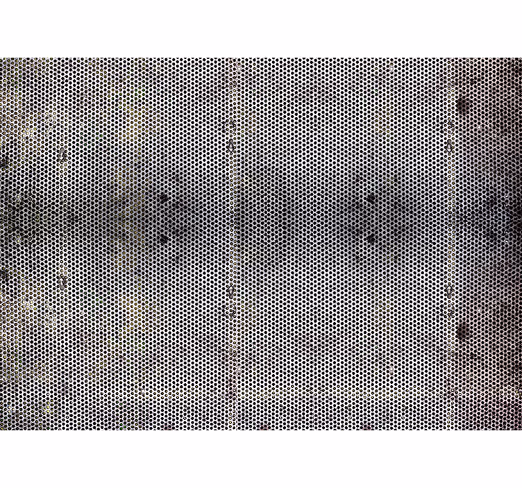 Pierced metal = Metal with holes wall mural - TenStickers