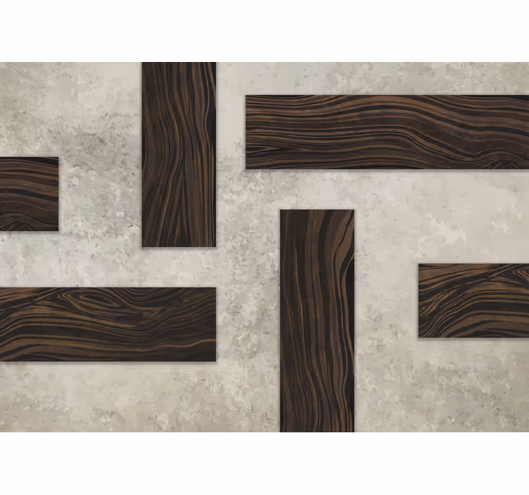 Concrete and Wood Texture The texture of concrete and wood. Bathr - TenStickers